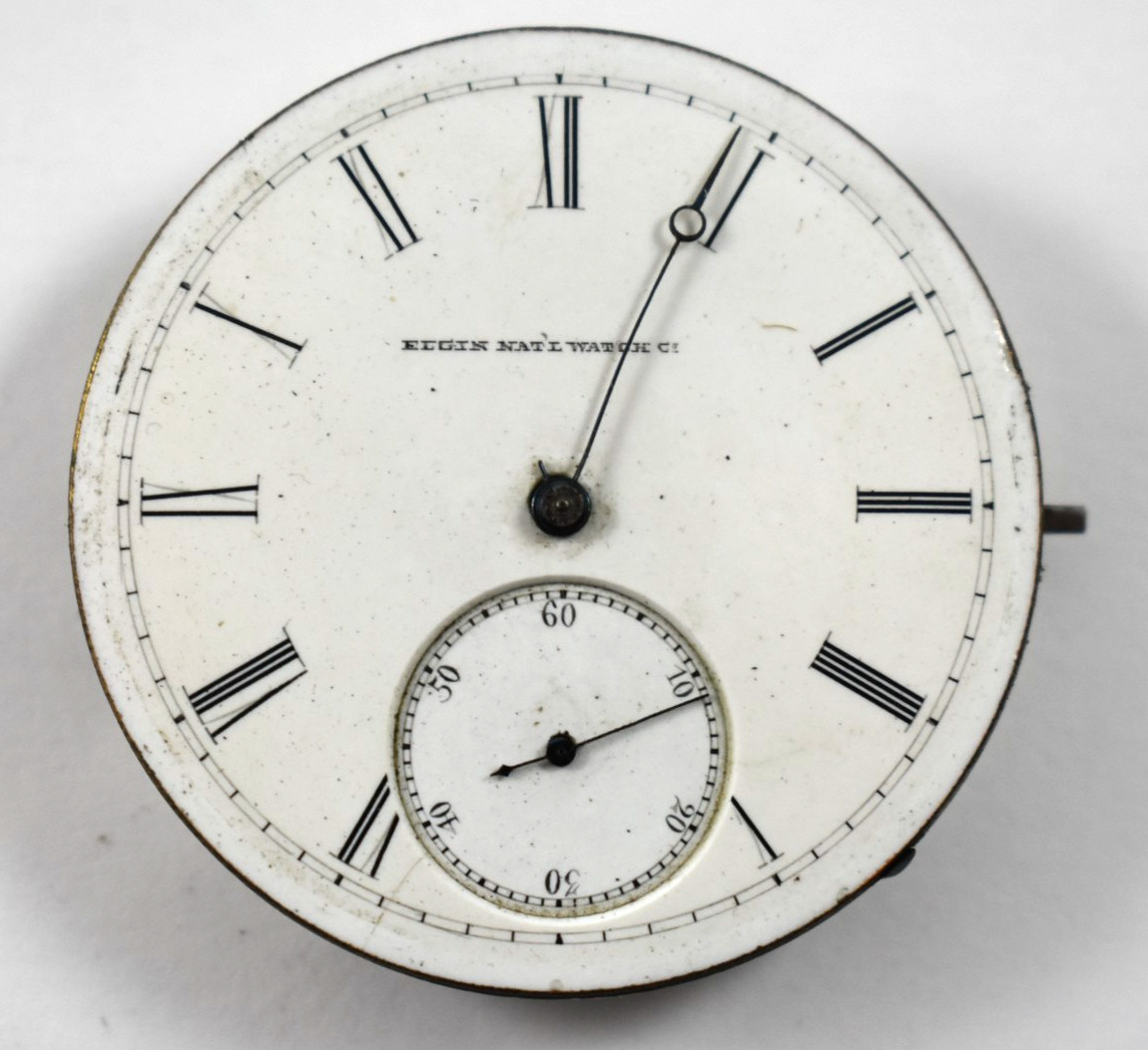 Vintage Elgin Grade 4 16s 15J Hunting Pocket Watch Movement lot.v8