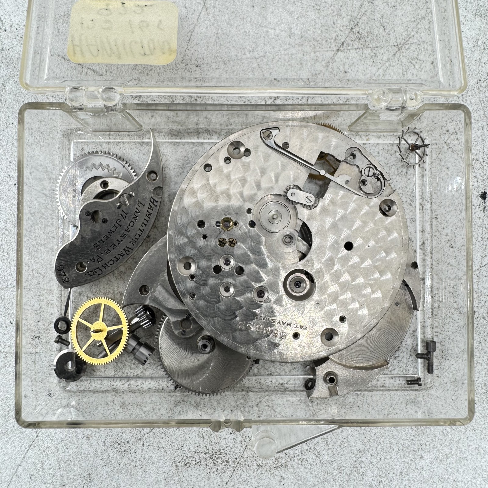 Antique 16s 1912 Hamilton Mechanical Railroad Pocket Watch Movement 972 fParts