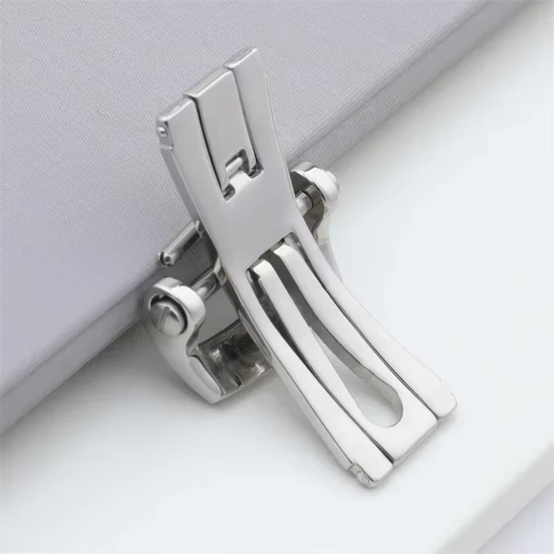 20mm Pin Clasp Folding Buckle Fits Blancpain Fifty Fathoms Rubber Strap Band