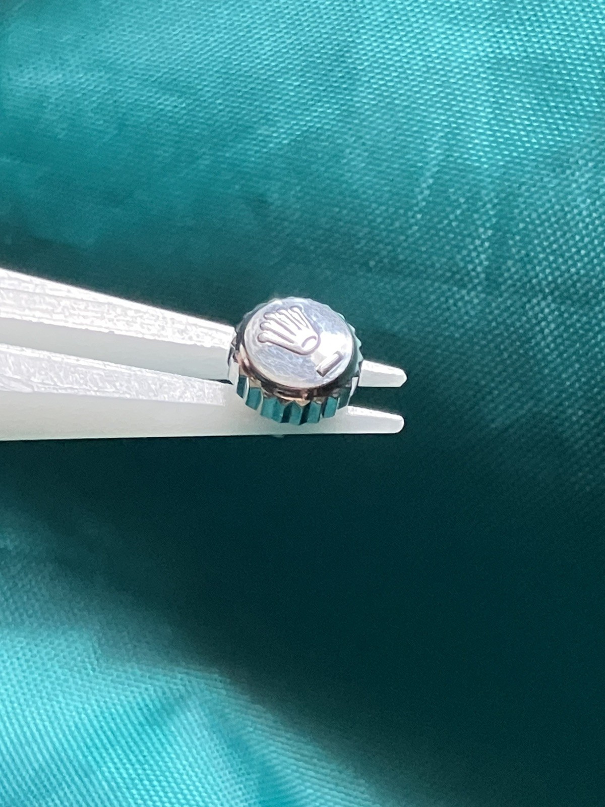 Genuine Rolex 6mm Steel twin lock Crown for Datejust 36 41 Etc. Preowned