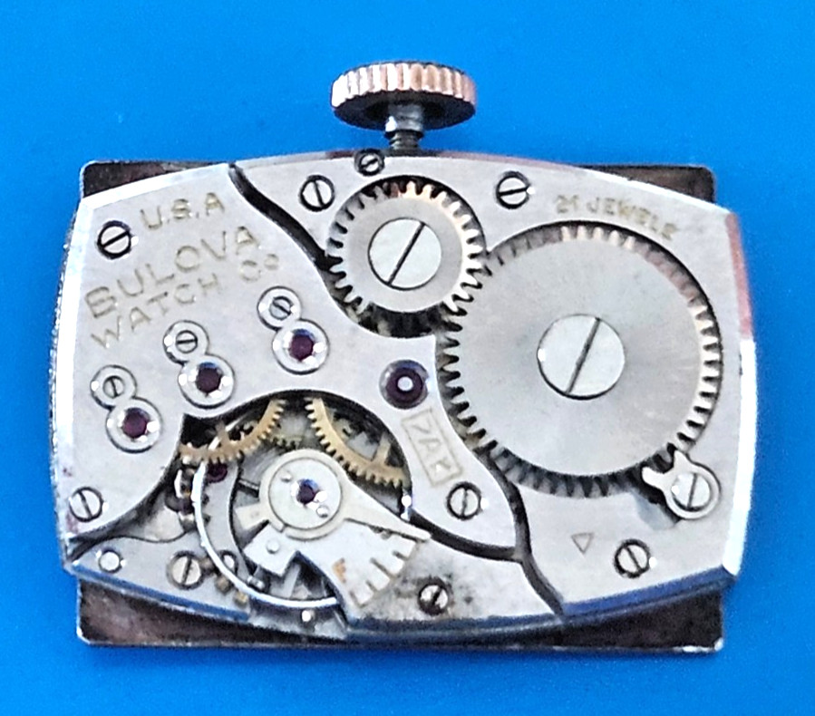 BULOVA 7AK 21J Watch Movement (REMOVED FROM GOLD CASE/BALANCE RUNS) lot115