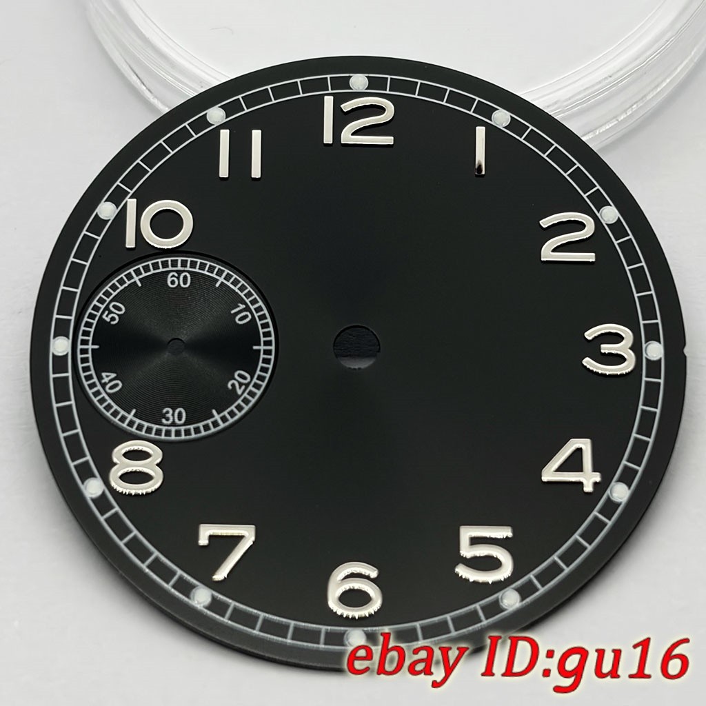 37mm Sunburst Watch Dial With Green Night Light FIt ETA6497 ST3600 Movement