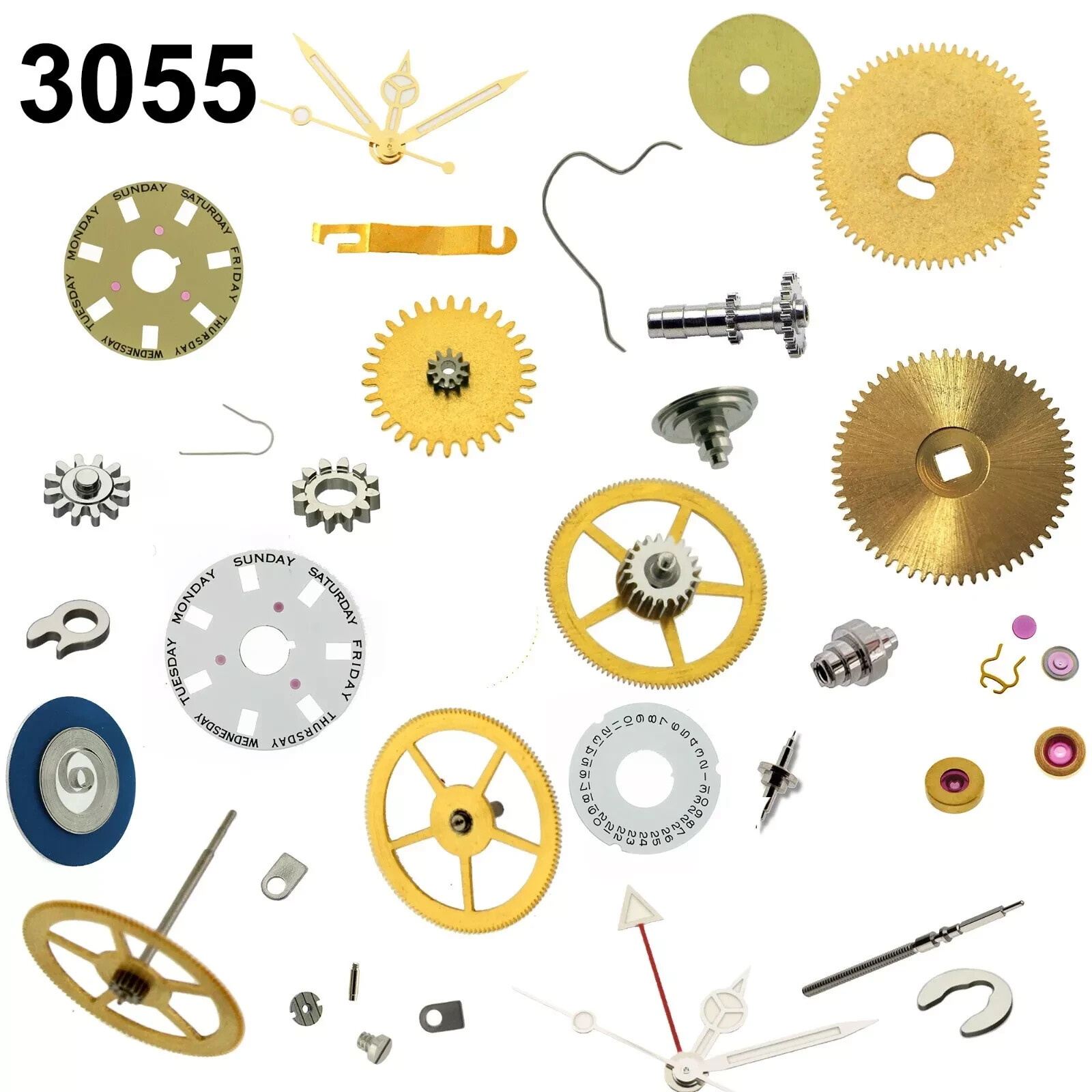 High Quality Parts to Fit Rolex Caliber 3055 Movement, NEW