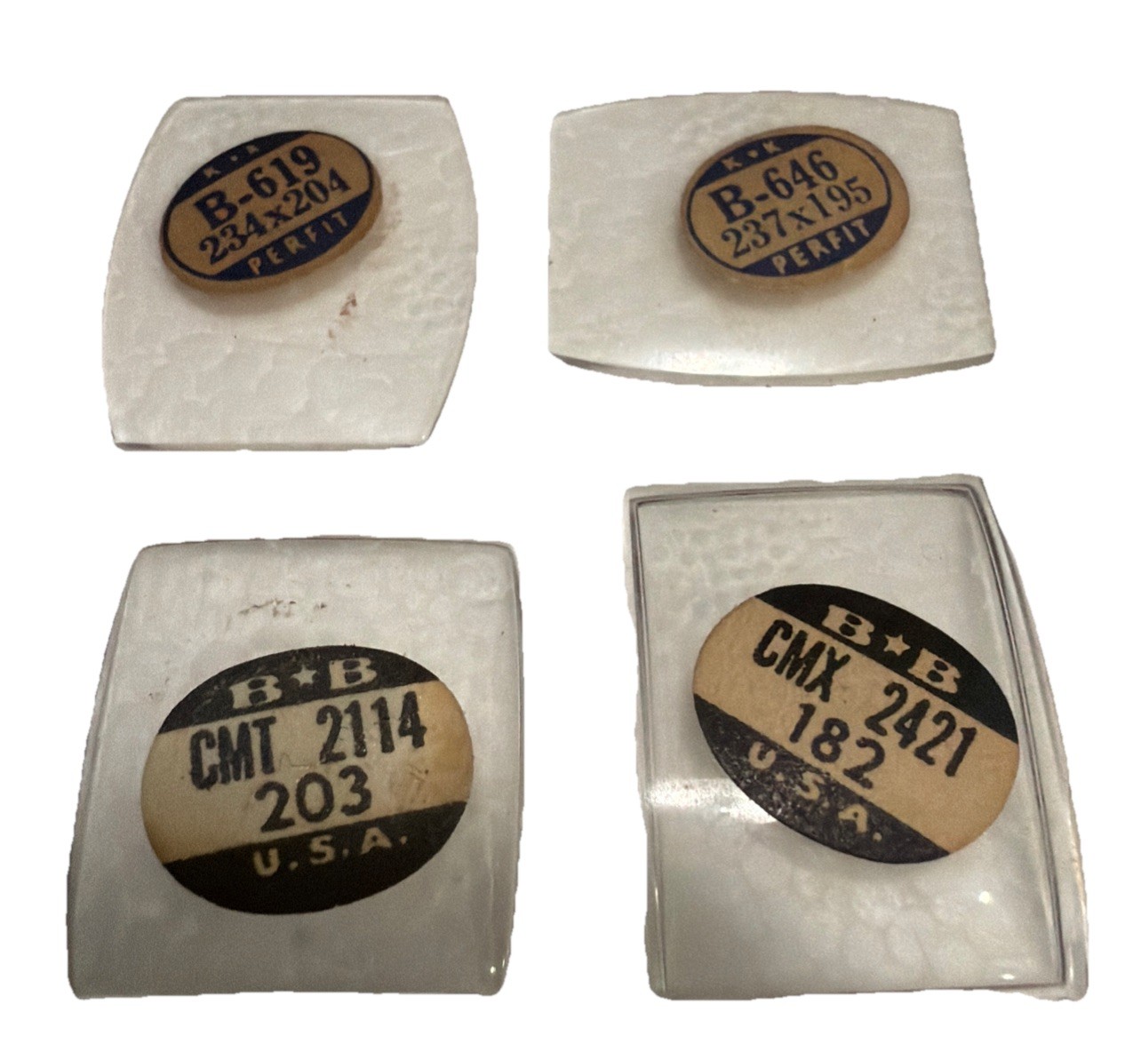 Lot of 4 Vtg BB Watch Face Crystals B619 B646 CMT2114 CMX2421 New~Old Stock*