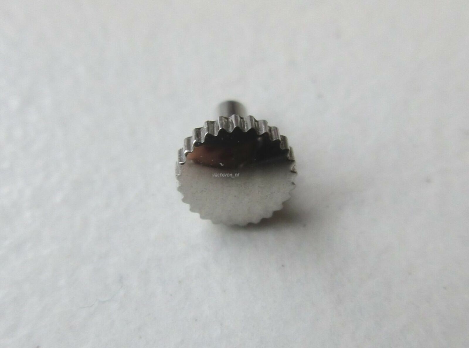 IWC steel watch crown with watertight seal tap 0.9 mm diam. 3.9 mm height 4.5 mm