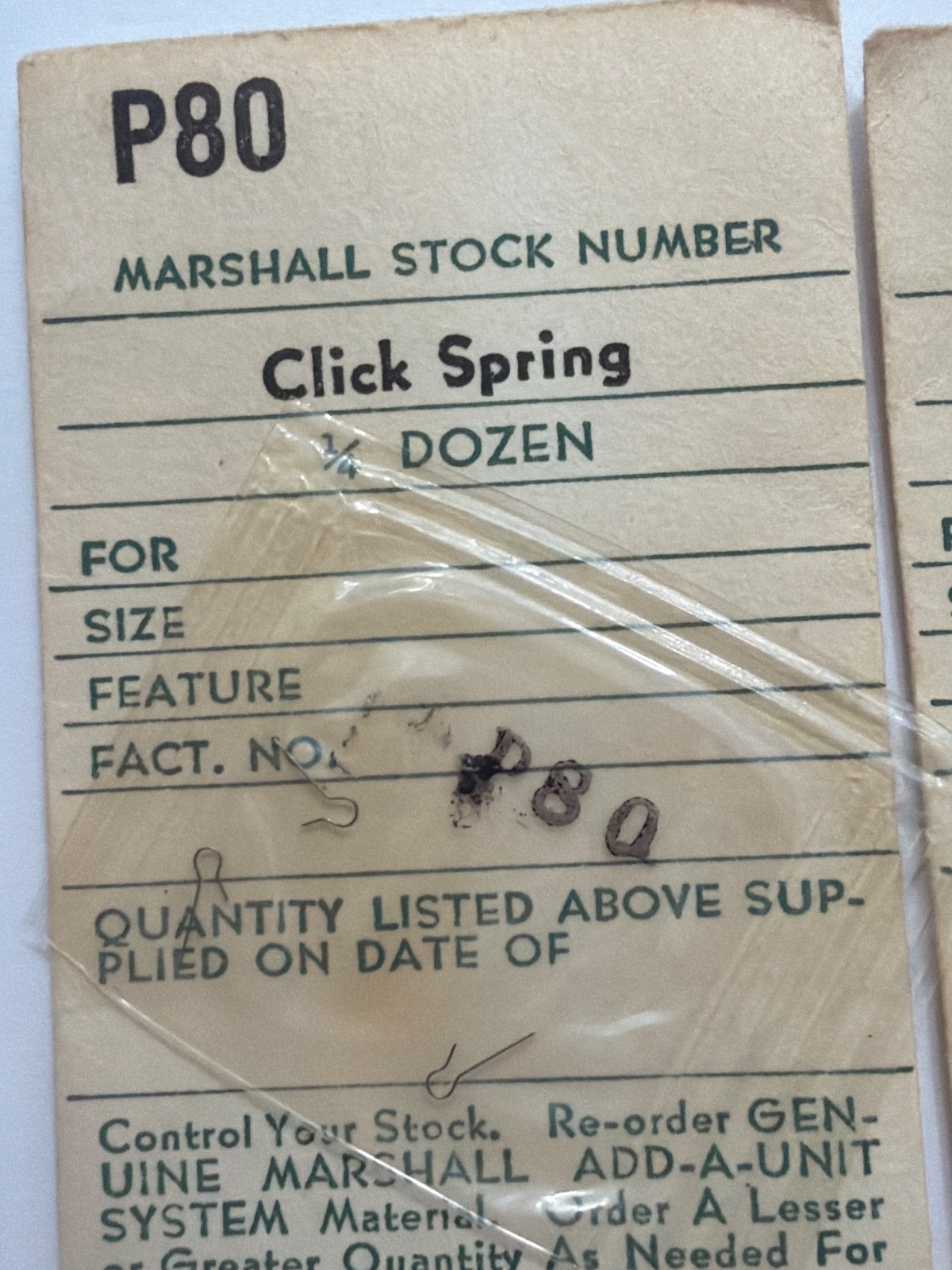 Click Spring (1) – NOS – Various Calibers – Seiko-ETA-Font-Tissot-AS-Peseux