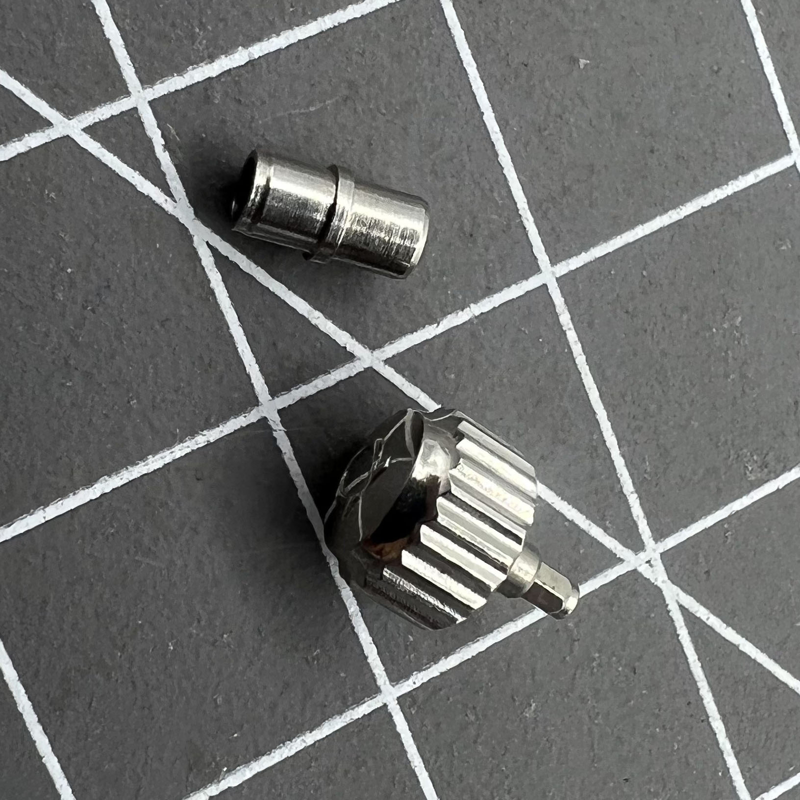 6.0mm /6.3mm Silver Watch Crown with Tube for OMEGA Seamaster 300 Watch Parts