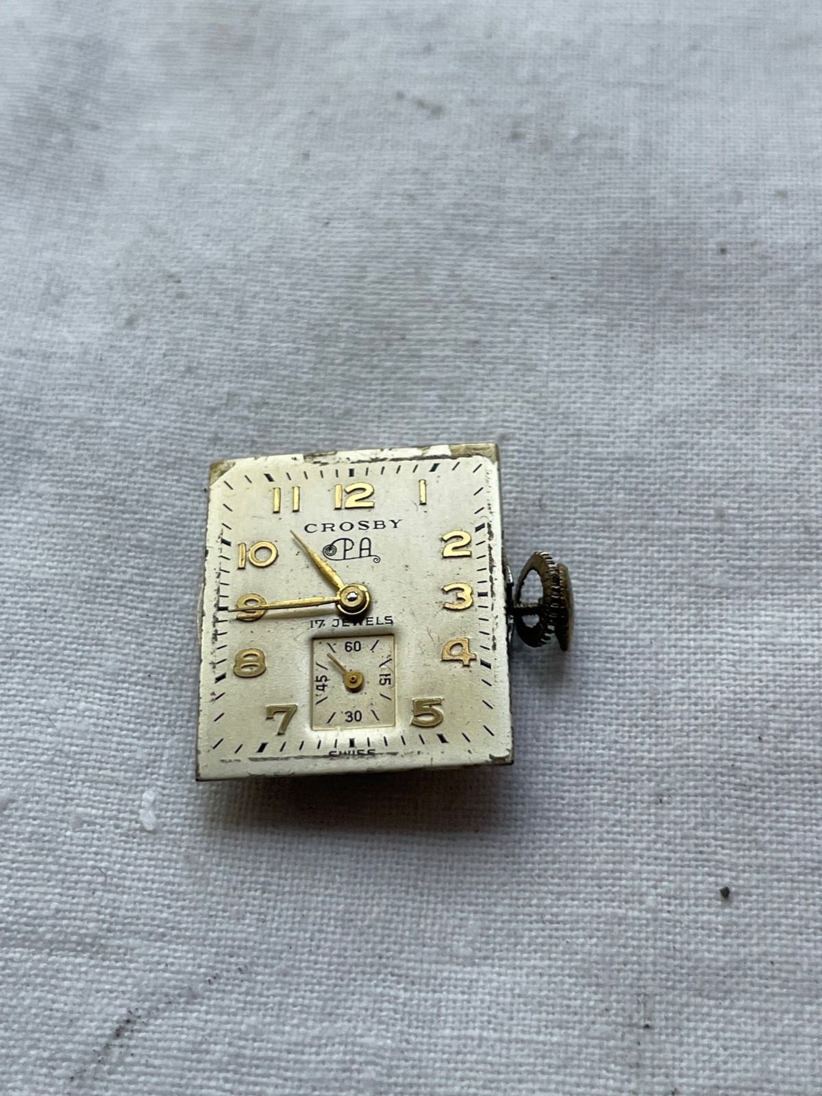 Crosby – movement for mens watch AS IS, lot 2105