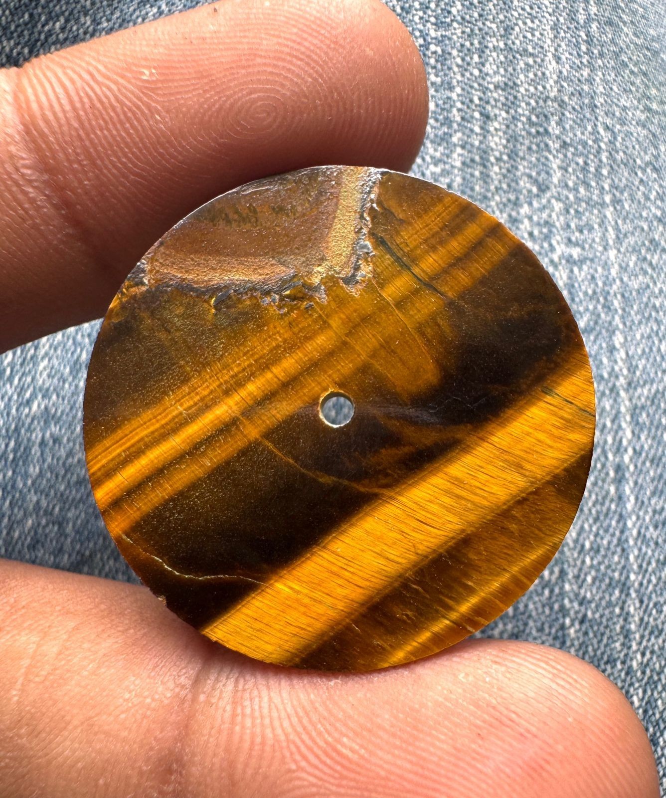 tiger eye Watch Dial Blank Handmade Dial for 31.5 mm-1.5 mm GMC-159w