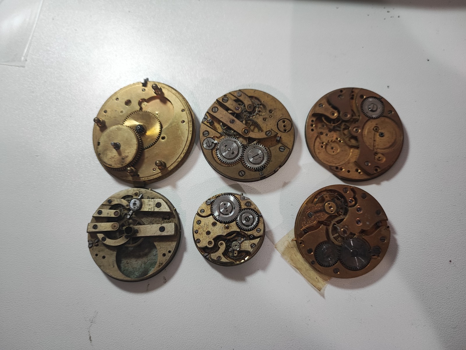Pocket Watch lot – Watch movement – main plate platina for parts and spares