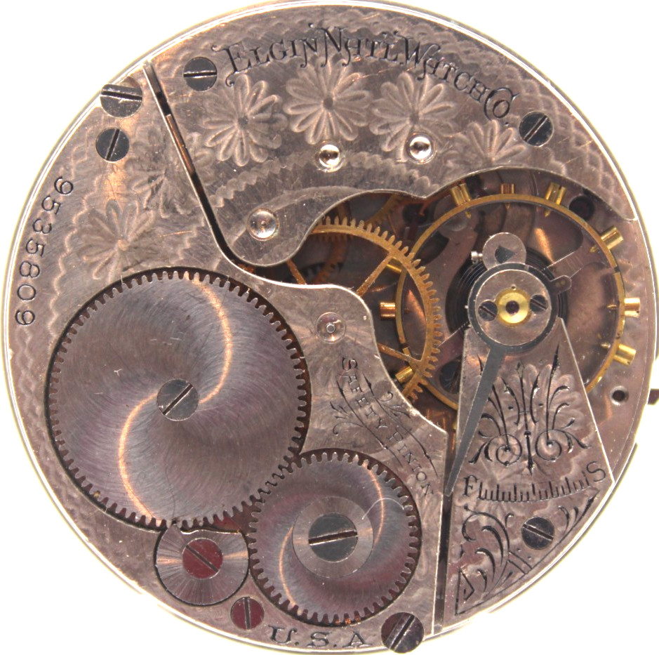1902 ELGIN POCKET WATCH MOVEMENT 9535809 GRADE: 211 16s 7j (TS3)