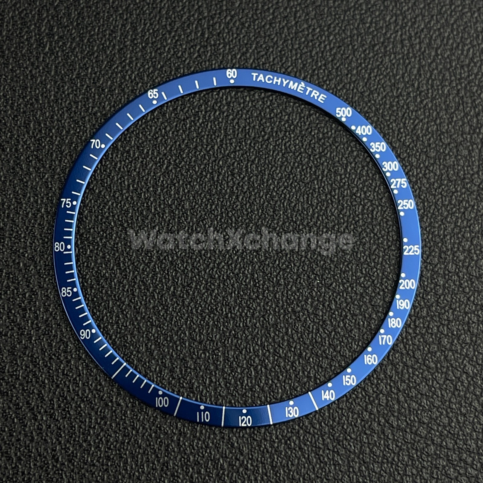 Blue & Silver Flat Aluminium Watch Bezel Insert 38.5mm for VK63 Quartz Watches