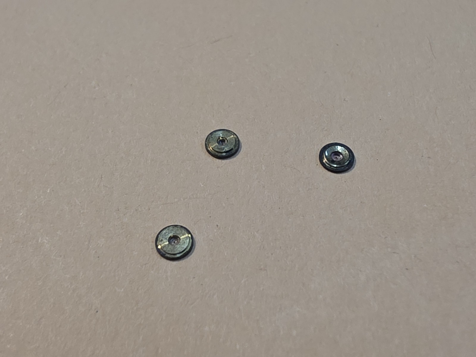 Lot Of 3 NOS Elgin 18s Pocket Watch 2.95mm Diameter Balance Hole Jewels