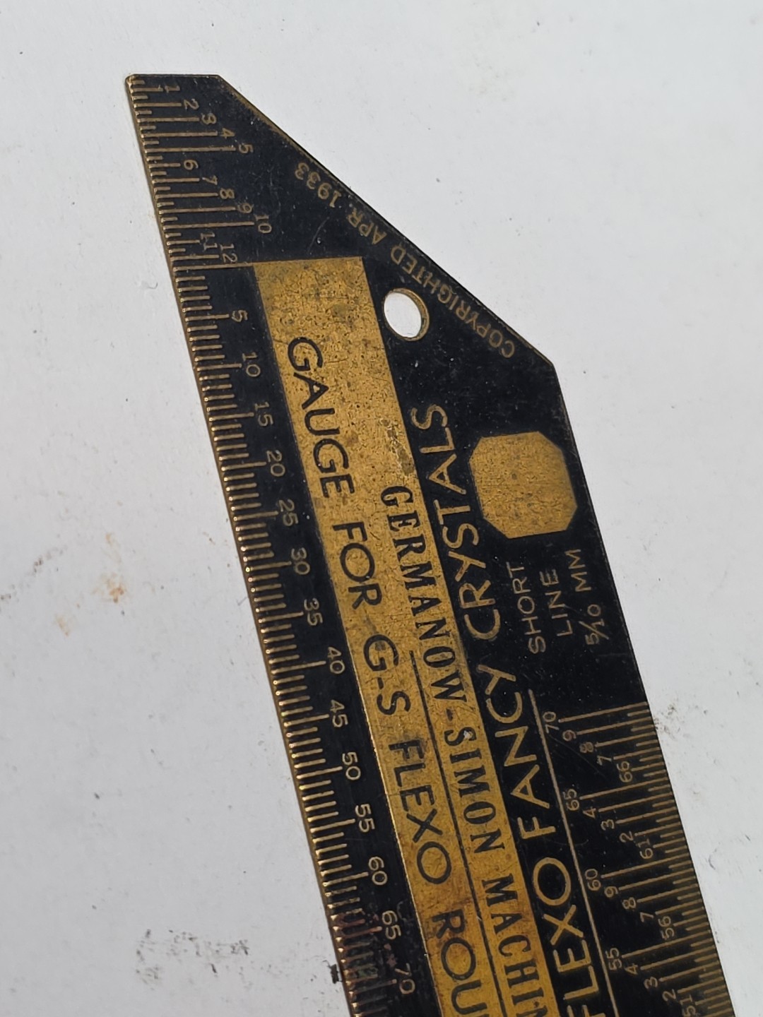 Vintage GERMANOW-SIMON WATCH MAKERS GAUGE FOR G-S FLEXO ROUND CRYSTALS