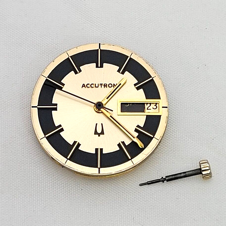 🔥🔥 BULOVA ACCUTRON – Movement + Dial + Crystal + Back Gasket & Retaining Ring!