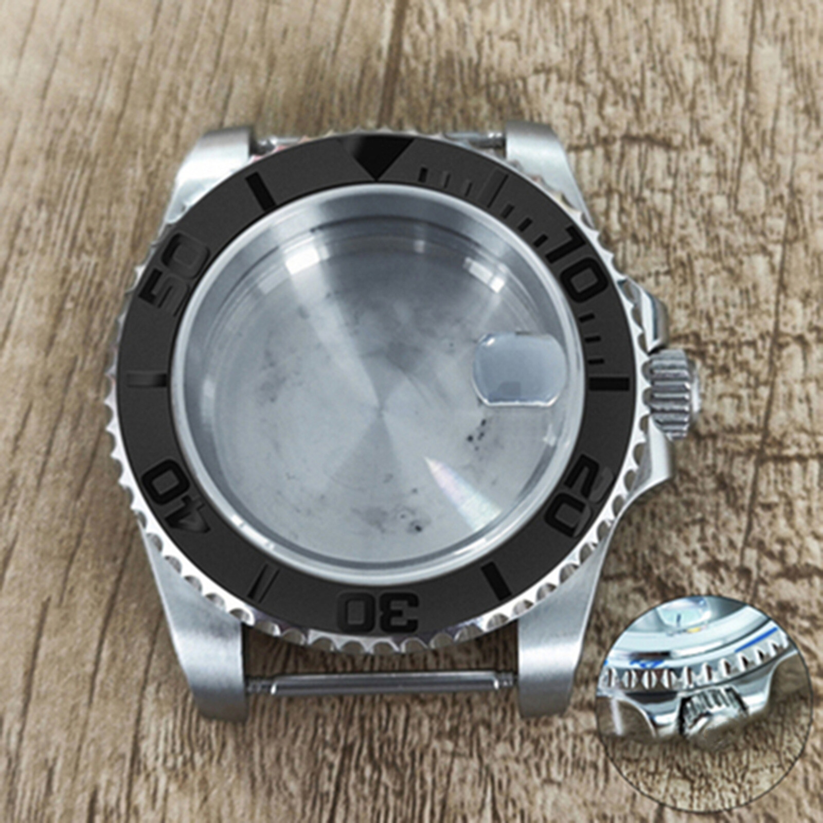 40mm Stainless Steel Watch Case Sapphire Glass Case for NH35 Mechanical Movement