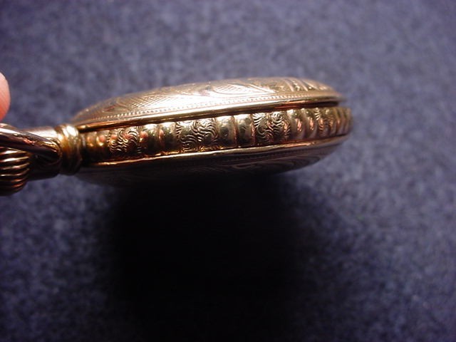 6 SIZE GOLDEN WATCH CASE CO GOLD PLATED HUNTING CASE POCKET WATCH CASE! #122