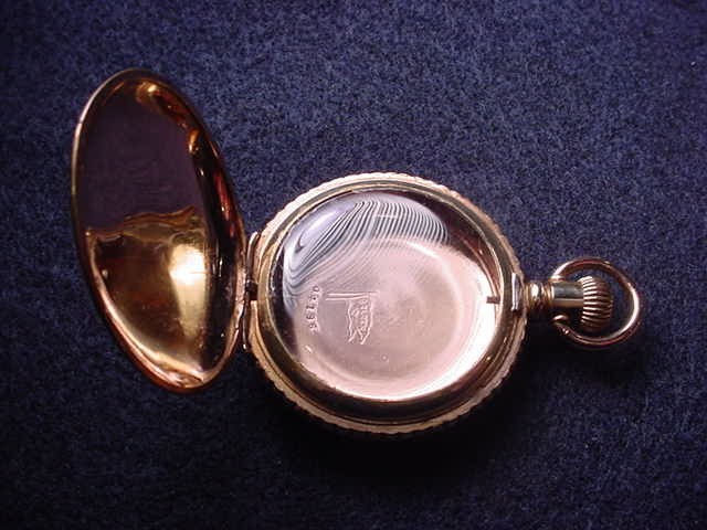 6 SIZE GOLDEN WATCH CASE CO GOLD PLATED HUNTING CASE POCKET WATCH CASE! #122
