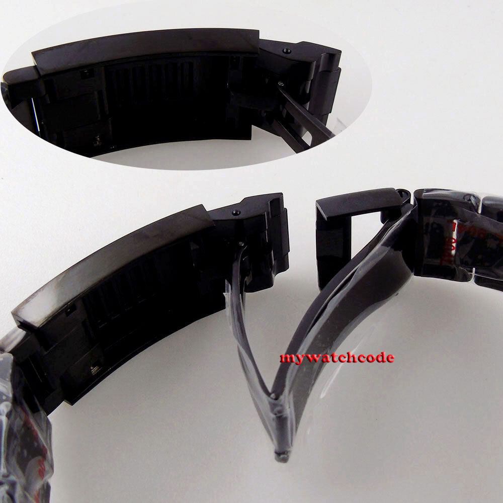 Black PVD 43mm SEA automatic Watch Case Fit 2824 2836 8215 Japan NH35 NH36 NH34