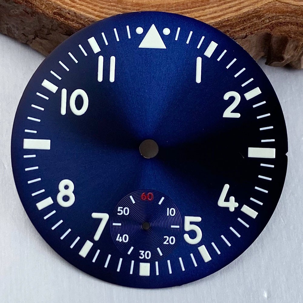Blue/Black/Green/White 37mm Pilot Watch Dial & Hands Fit ETA6498 ST3621 Movement