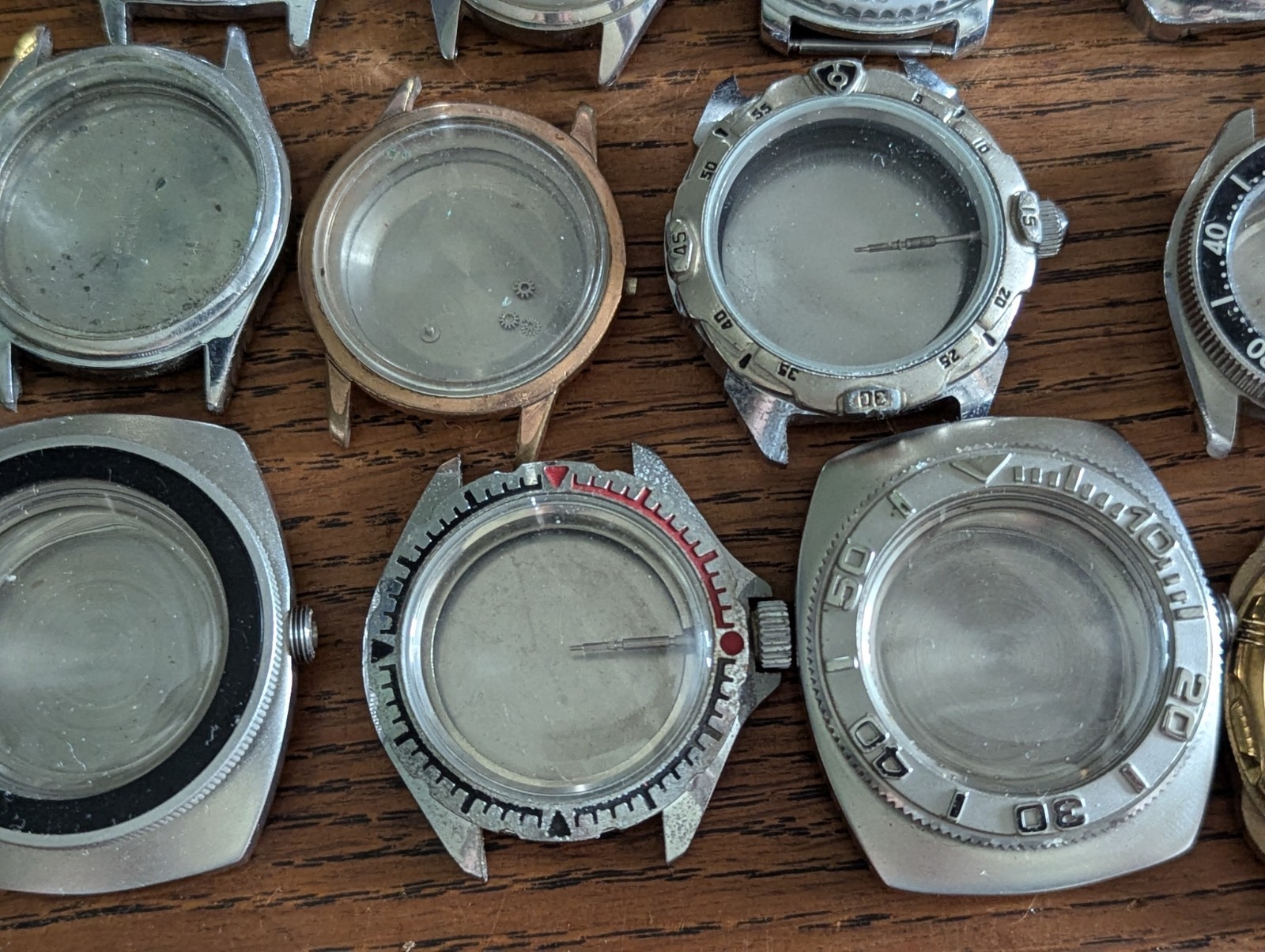 Watch Cases, Used, for Parts / Spares Mostly Vostok, Mixed Lot, Watchmaker #S822