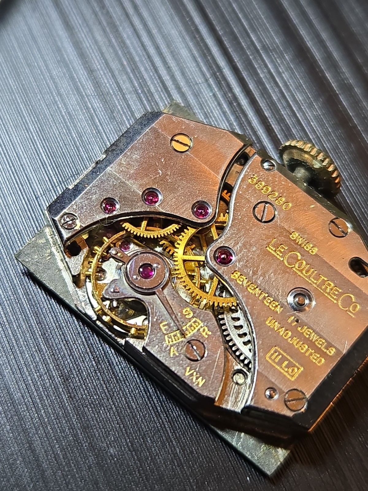 Vintage LeCoultre 11LO 17J Watch Movement Dial Crystal Parts Repair Swiss