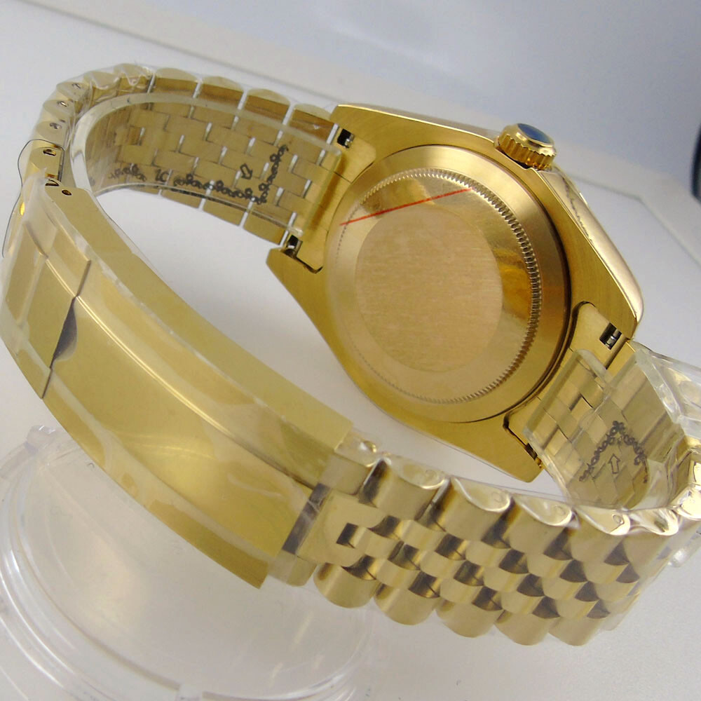 Golden 36mm 39mm fluted bezel Watch Case fit for NH35 NH36 Miyota 8215 2836 2824