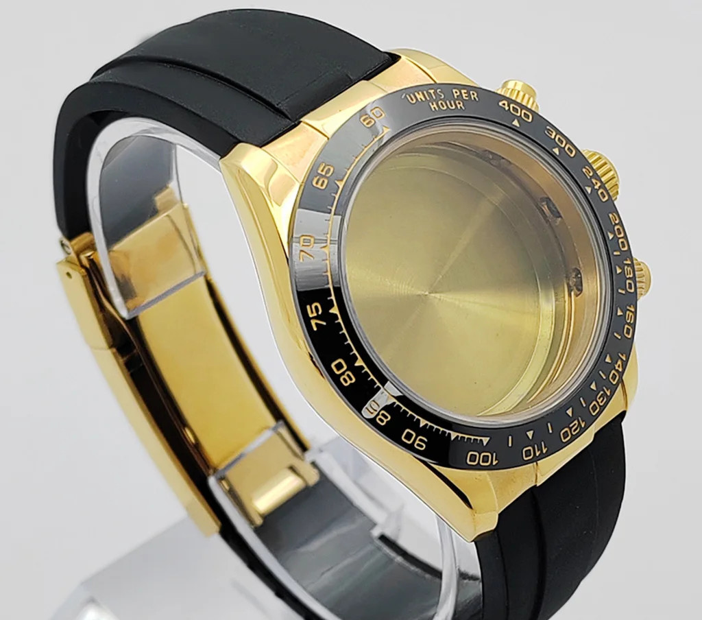 VK63 Watch Case 39mm Stainless Steel Silver Gold Color with Strap