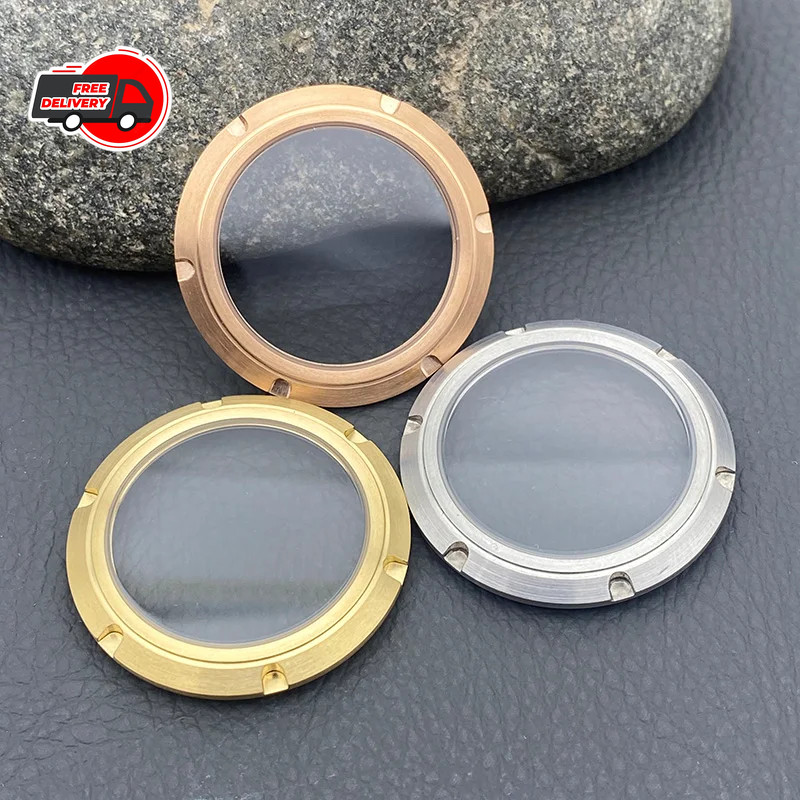 Watch Case Back Sapphire Transparent Glass Cover For Mod NH35 SKX007 Movement