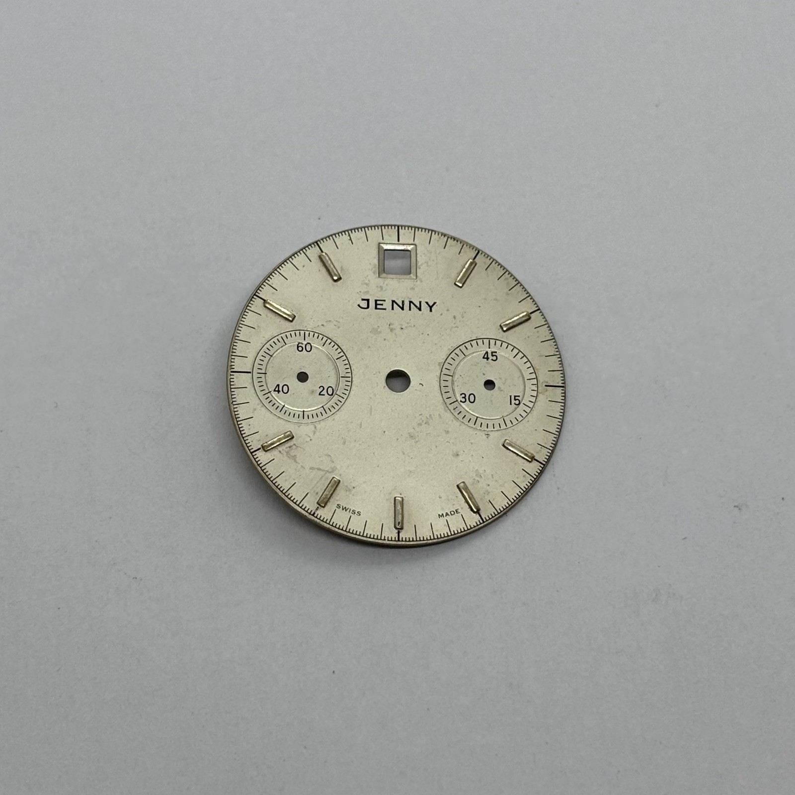 LOT OF 5 VARIOUS BRANDS WATCH DIALS FOR VALJOUX 7733 AND 7734 SOLD AS IS