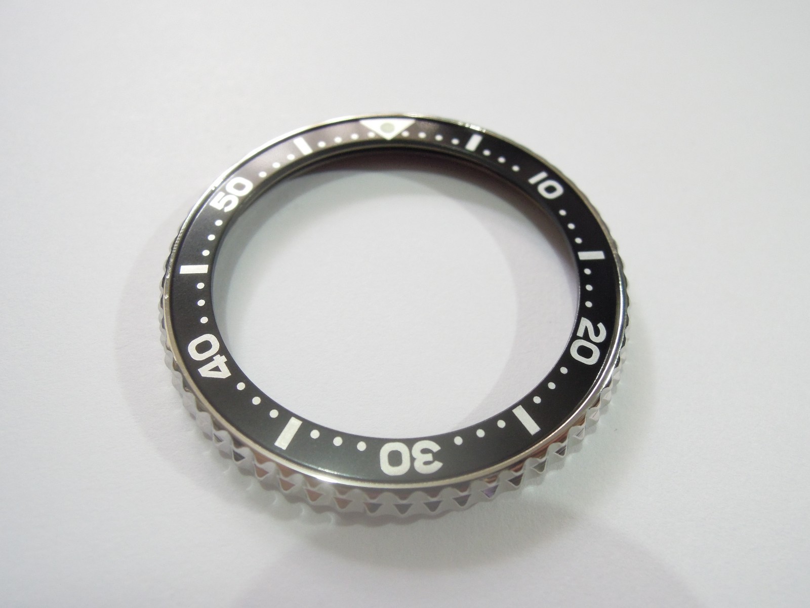 NEW STAINLESS METAL BEZEL WITH BLACK INSERT LARGE DIVERS SKX007 /SKX011J /SKX399