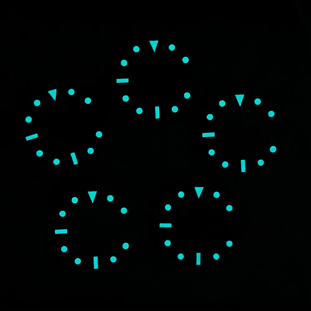 28.5Mm S Logo Sunburst Dial Fit NH35/NH36/4R/7S Japanese Movement Ice Blue Lumin