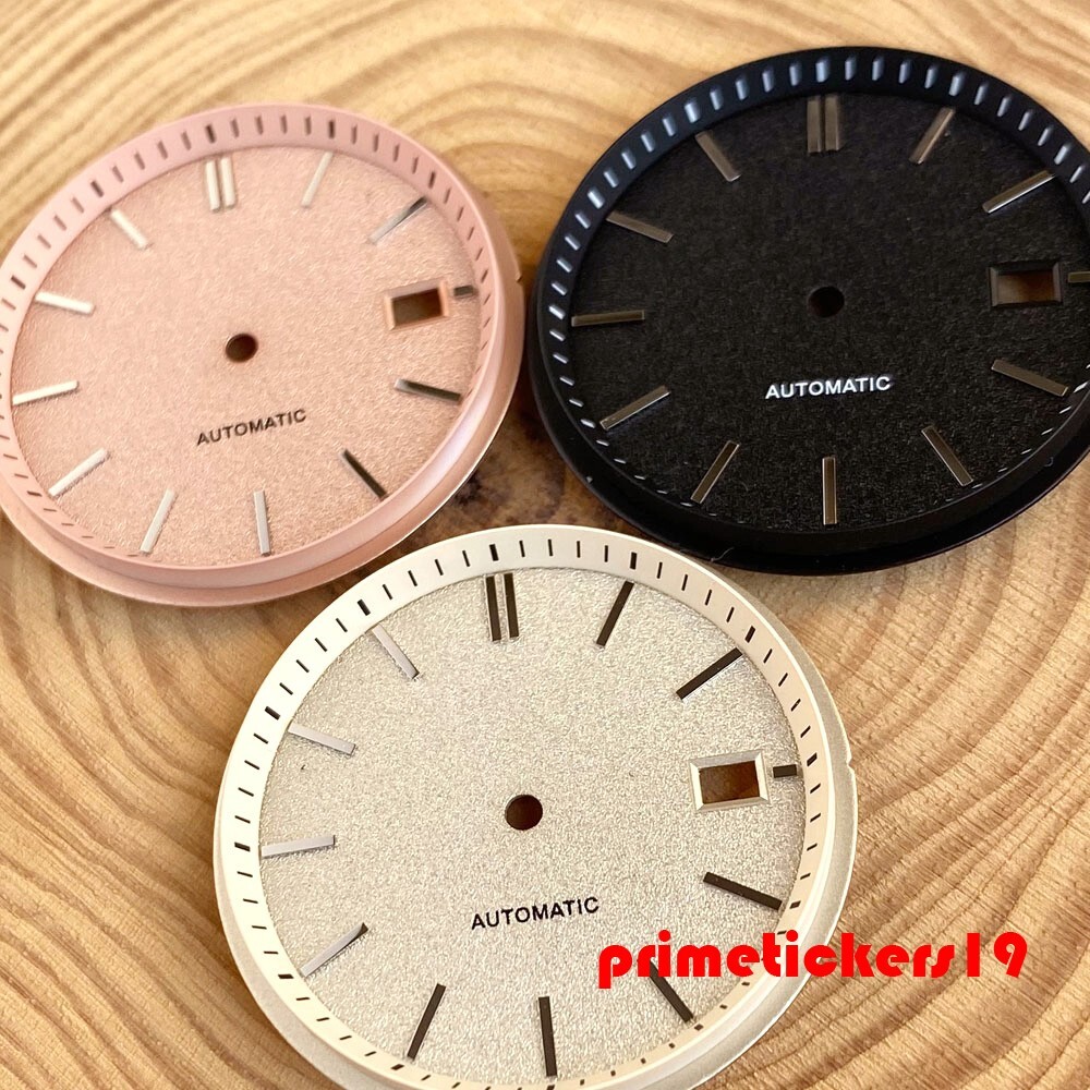 33.5mm*2.84mm Watch Dial Silver Hands Set Fit NH35 Movt Date Window Matte Face