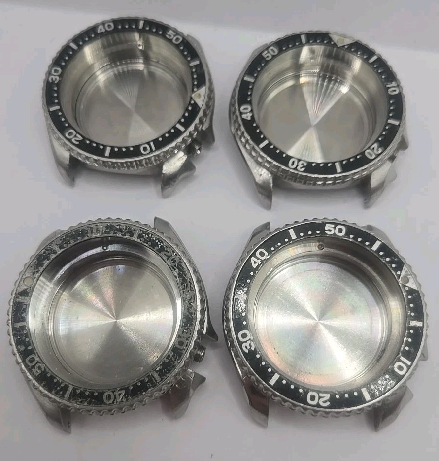 Lot Of 4 Vintage Mens Seiko Dive Watch Cases 7002-7000 & 7001 LOT F27A
