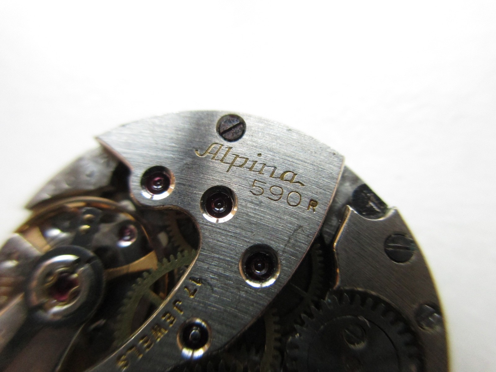 Alpina cal. 590R Swiss watch movement – setting lever spring broken