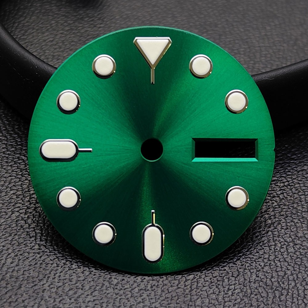 NH36 Dial 28.5mm Orange Black Green Luminous Fits NH36 Movement Watch Parts