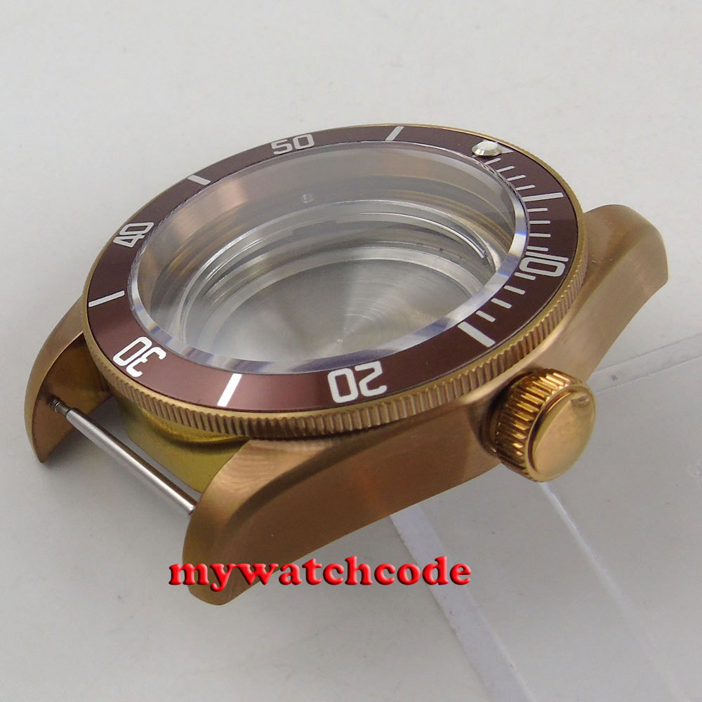 41mm sterile coffee PVD Solid Steel Case Set for ETA 2824 2836 movement C103