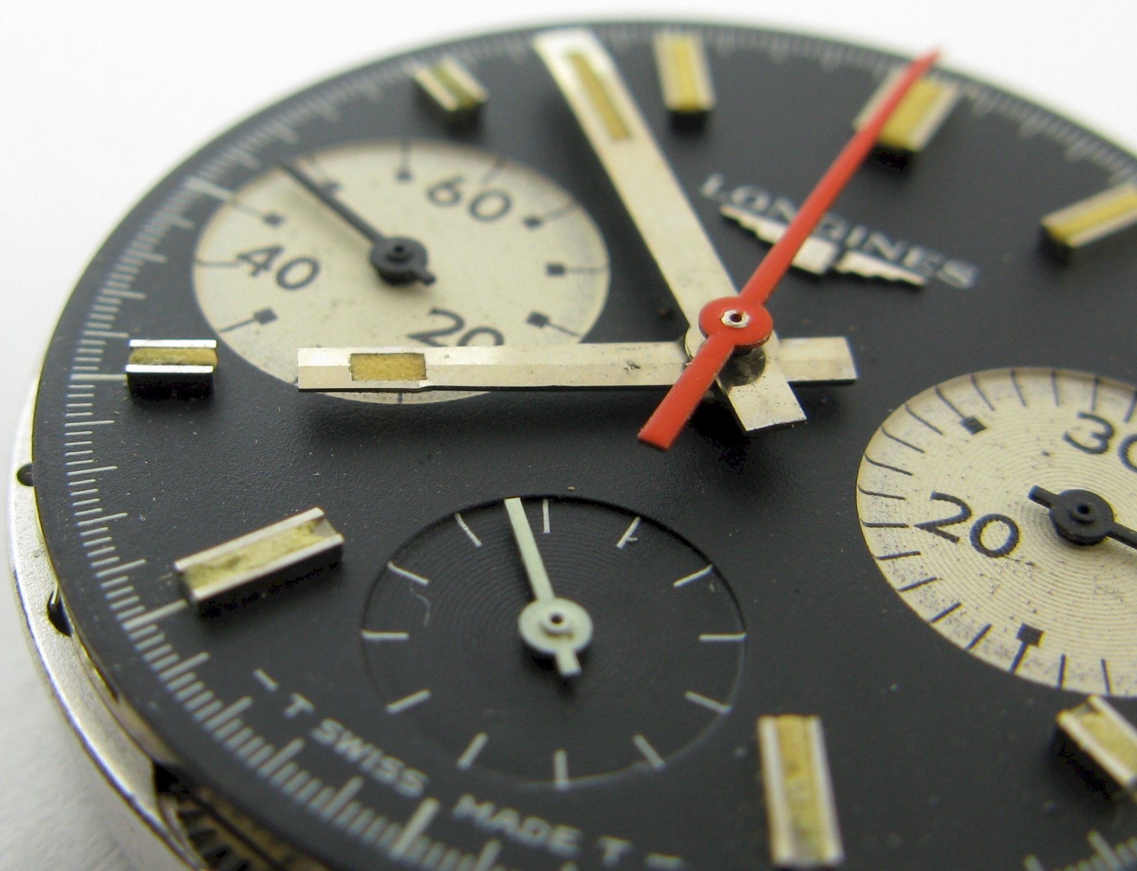Longines 330 Valjoux 72 chronograph Watch Movement + Dial 17 jewels for project