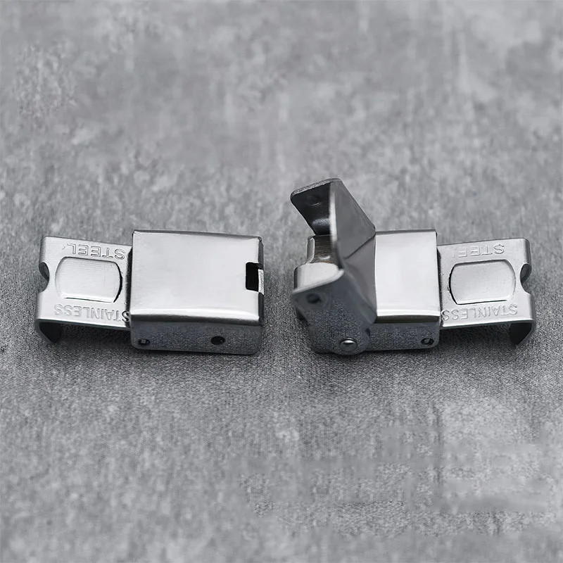 5Pcs Watch Clasp Crimp Jaw Hook Stainless Steel DIY Leather Connect Lace Buckle