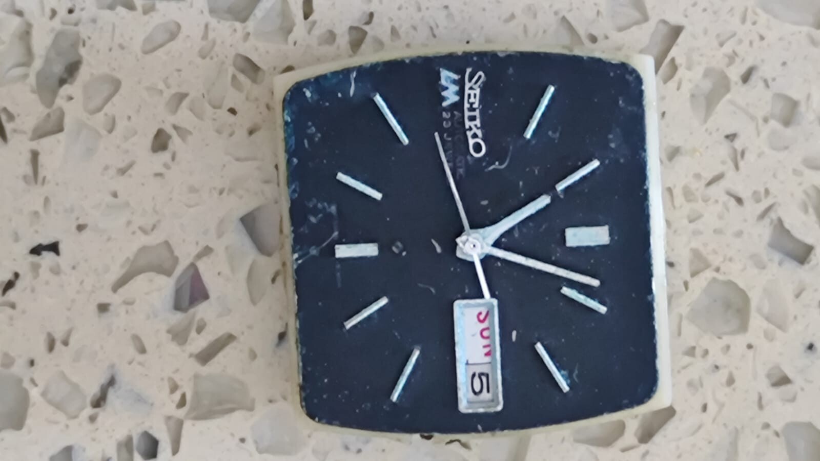 SEIKO 5606 LM Movement with dial &hands Not Working Good Balance Used