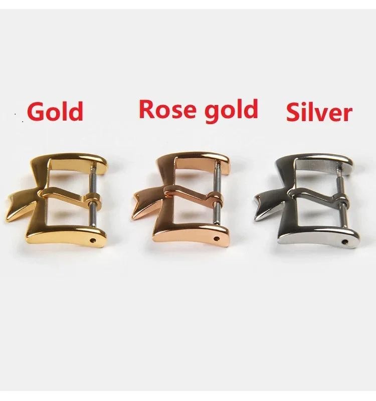 New Metal Watch Clasp 16 18mm Stainless Steel Pin Buckle for Vacheron VC Gold