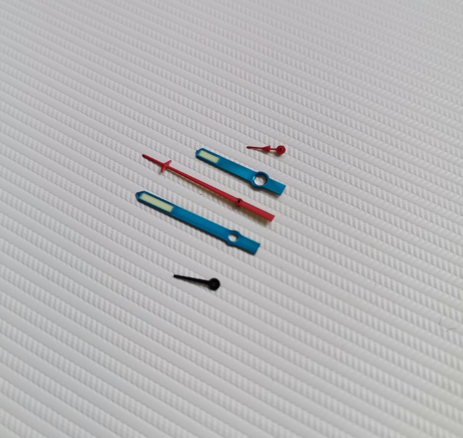The set of hands fit for OKEAH Poljot Sturmanskie 31659 3133 (Blue #2)