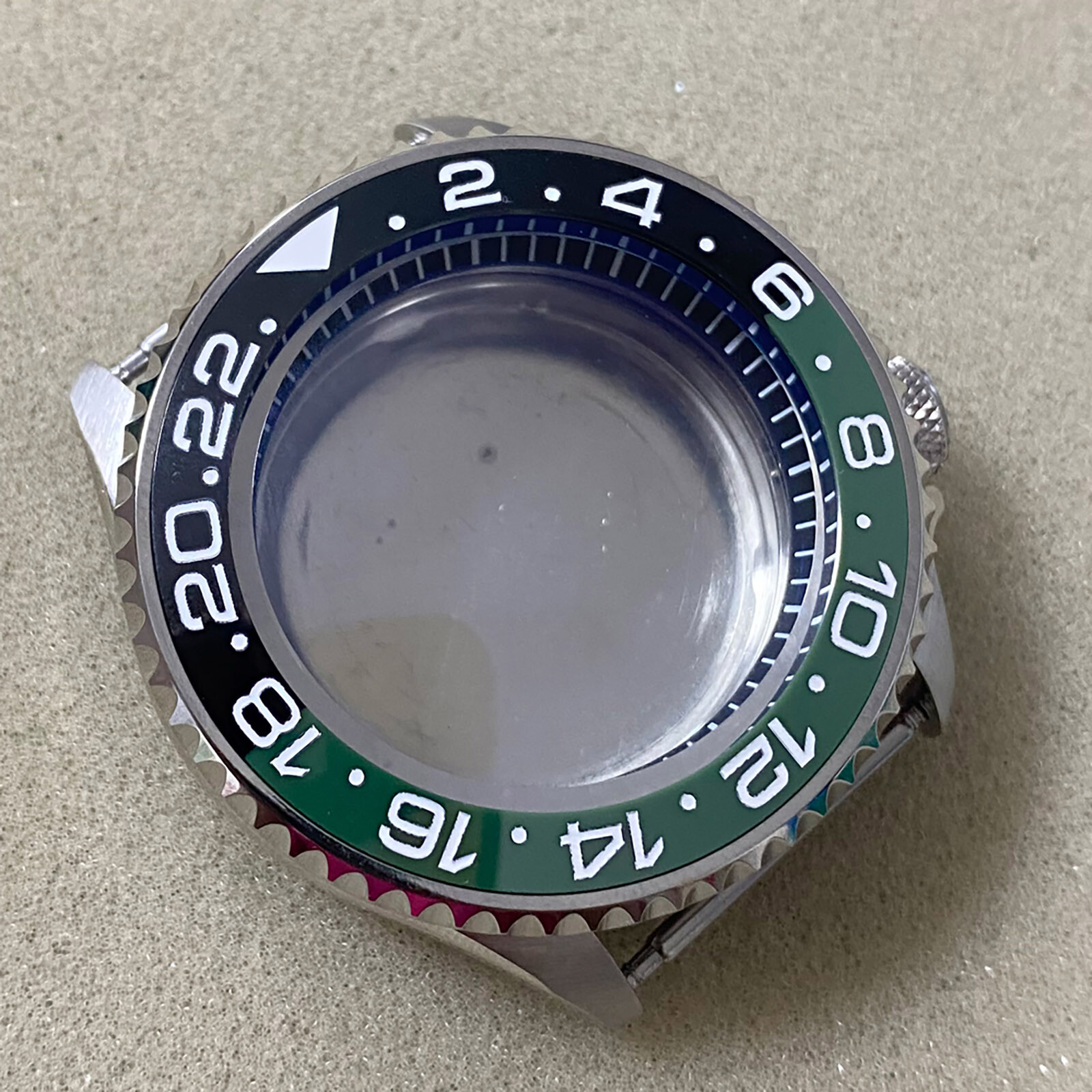 For NH35/NH36/4R Movement 41.5MM Watch Case 3.8 o’clock Crown Mineral Glass Case