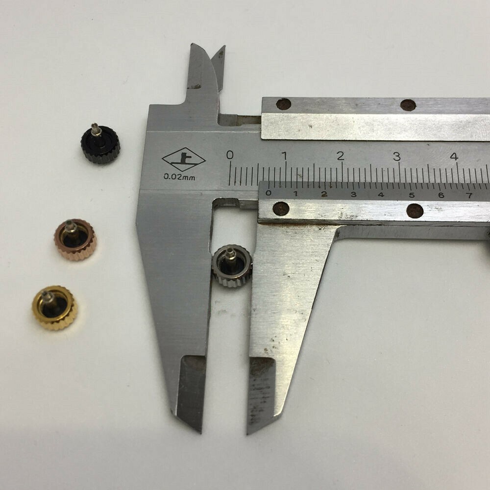 1Pc Silver Stainless Watch Crown For NH35 NH36 Watch Movement Replacement