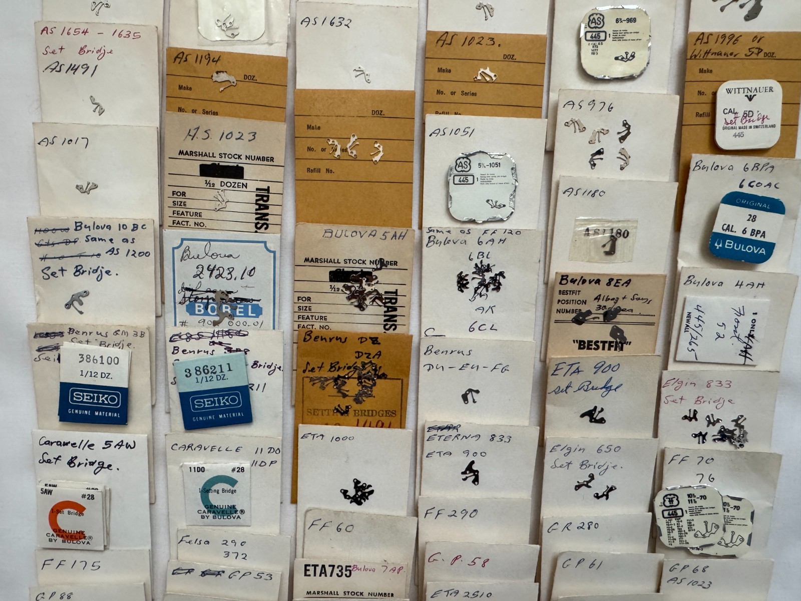 More than hundred Set Bridges Lot for most popular watches.