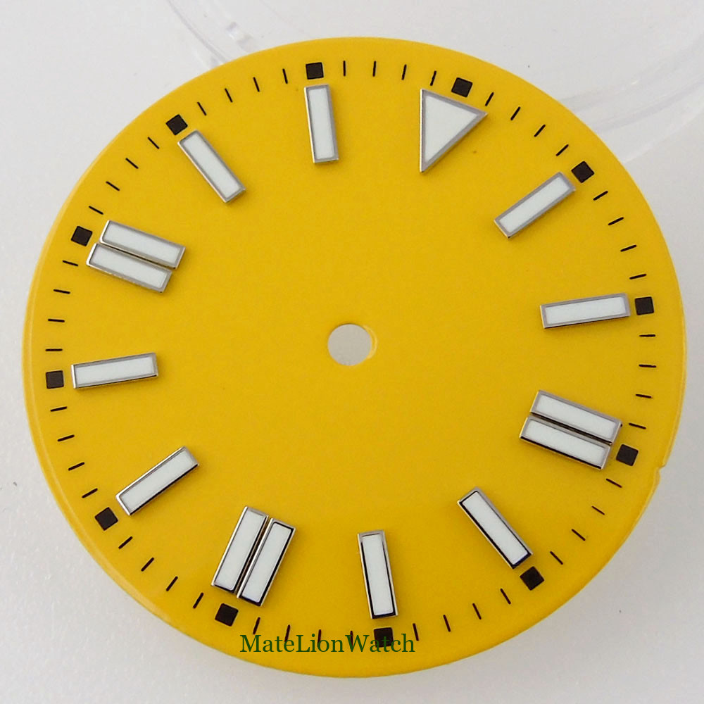 31mm/28.5mm Watch Dial Fit For NH35/NH35A Miyota 8215 821A ETA 2824 Blue Lume