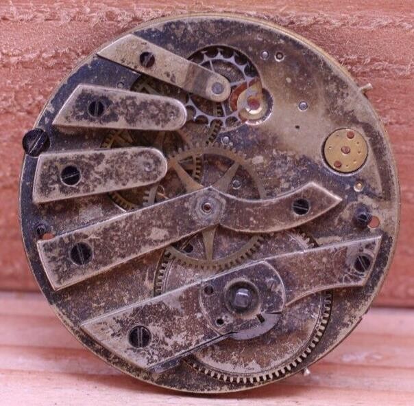 KEYWIND VICTORIAN THIN HIGH GRADE POCKET WATCH MOVEMENT 40.5mm FOR REPAIR (HW)