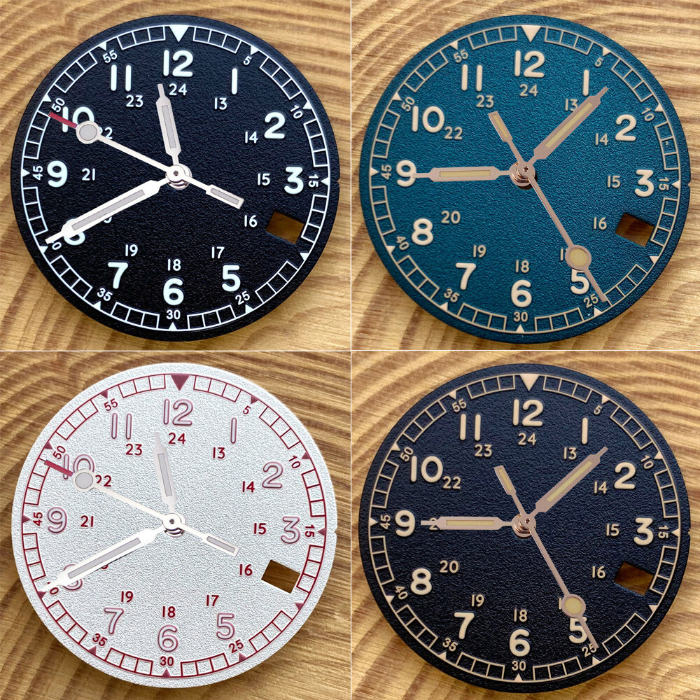 29mm Fit NH35 NH36 NH38 NH70 Automatic Movement Watch Dial Face 3.8 Date Texture