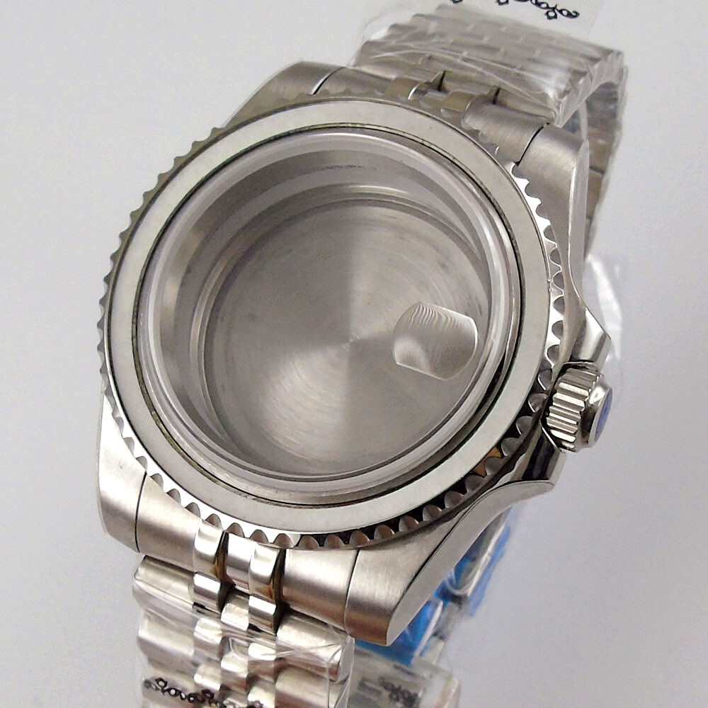 40MM SUB Men Watch for NH35A NH34 ETA 2824 Oyster/Jubilee Sapphire Screw Crown