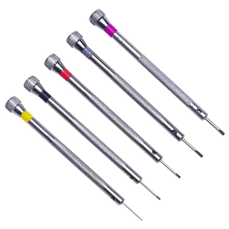 0.8-1.6mm Steel Screwdriver Watch Repairing Tool Portable Band Removal 5 Pcs
